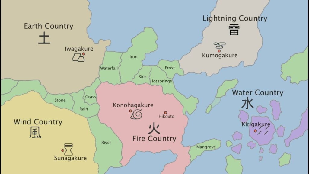 Naruto Anime Map